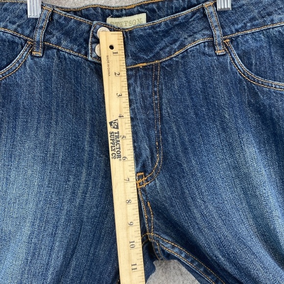 Stetson Wide Leg Jeans Womens 16 long Blue City Trouser Denim western edgy rodeo - Picture 7 of 13